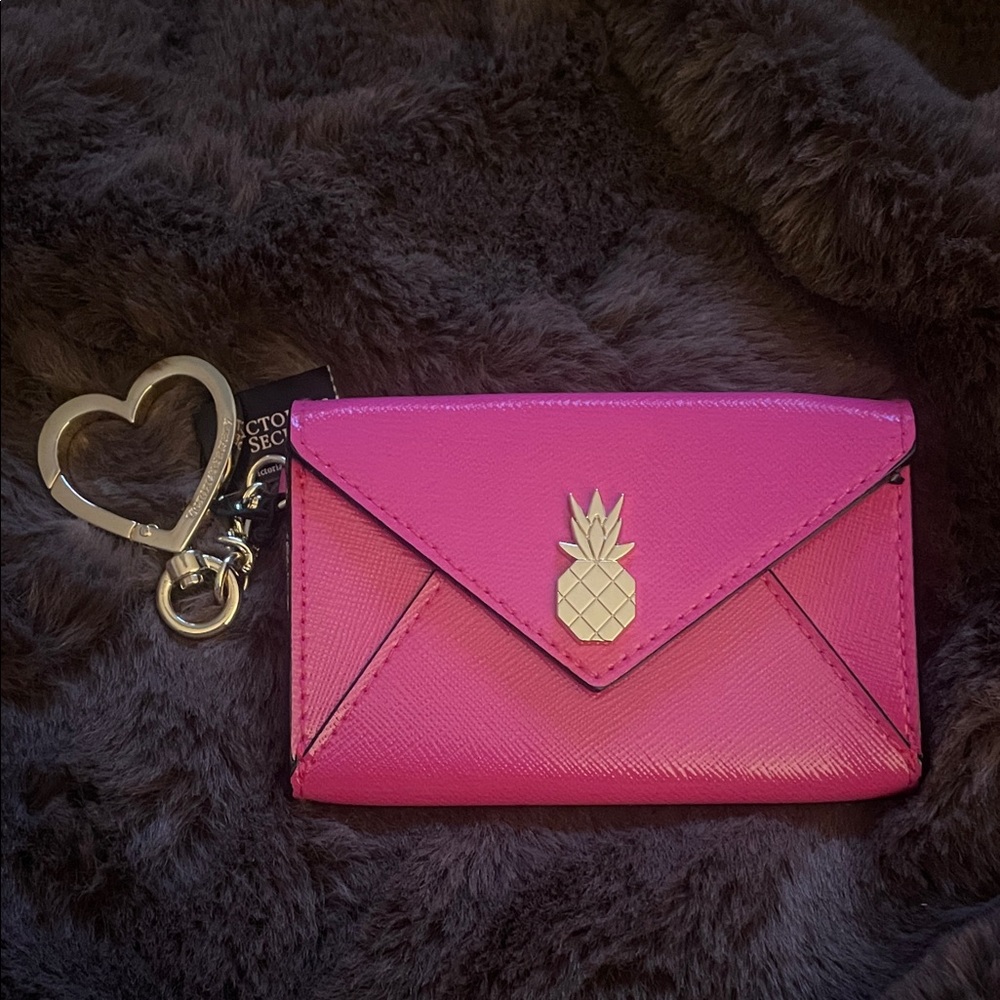 Victoria's Secret Pink Wallet with Heart Keychain